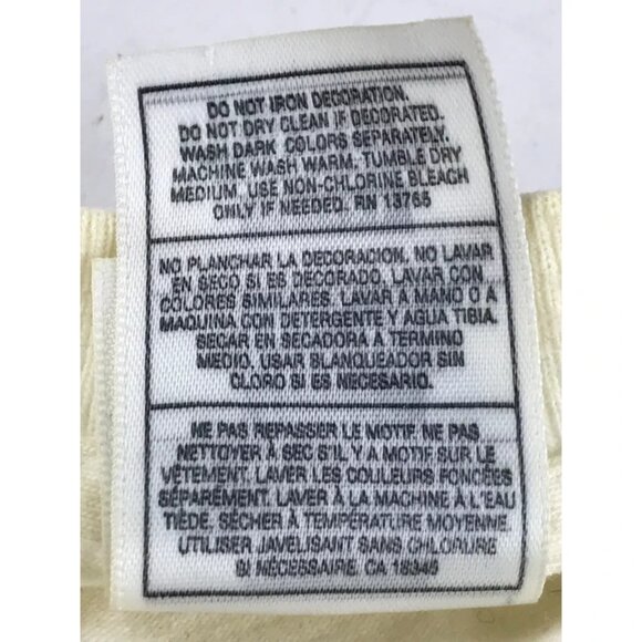 Fruit of the Loom Mens White Graphic Print V Neck Pullover T-Shirt Size XL/XXL - Picture 12 of 13